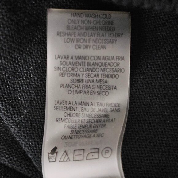 Calvin Klein Knit Long Sleeve V Neck Black Polo Collar Sweater - Picture 7 of 7